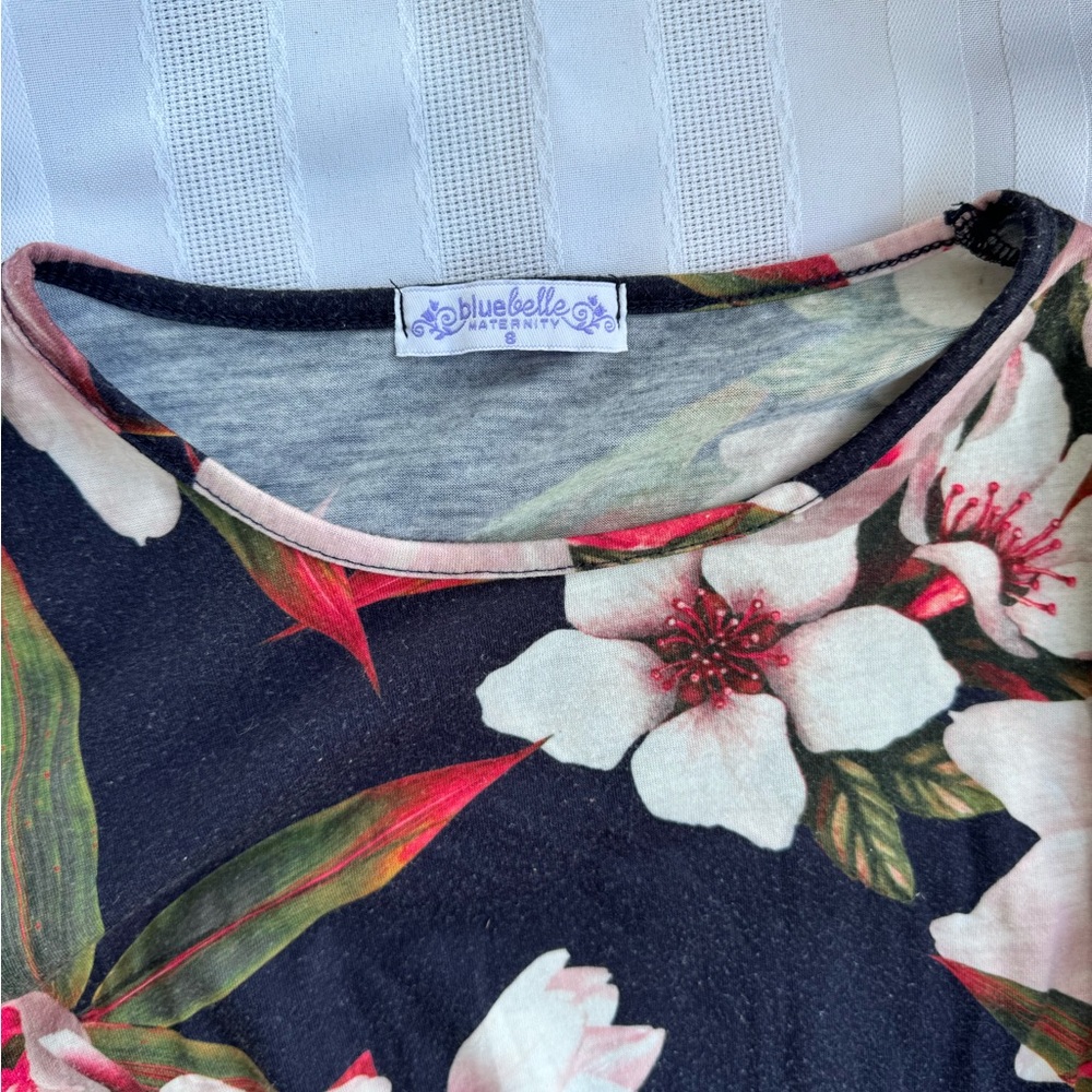 Bluebelle Maternity Floral Bodycon Dress Size 8 Medium VGUC - Picture 3 of 3